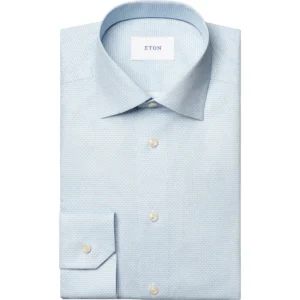 Eton Geometric Signature Twill Shirt Slim Dress Shirts