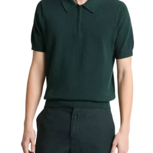 Vince Pique S/S Zip Polo