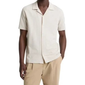 Vince Seersucker Stripe Cabana Shirt